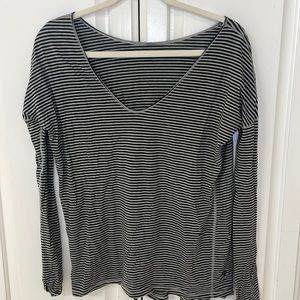 lululemon athletica striped cotton LS top